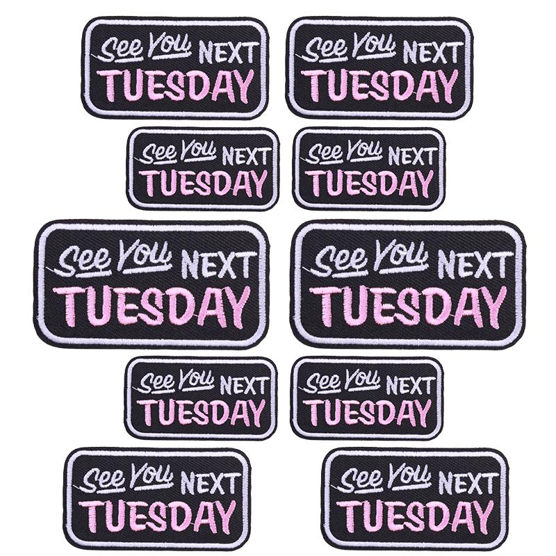 5pcs Cartoon Patch Letter Slogan Embroidery Patch Iron On Patches For Clothing Thermoadhesive Patches For Clothes Jeans Sew Diy