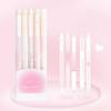 5Pcs/Box 0.5mm Gel Pen Press Type Detachable with Clip Quick Drying Assorted Stationery Gradient Color Plastic Writing Pen School Supplies