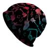 1 Men's Street Style Music-Themed Knit Hat - Colorful Guitar Note Pattern, Durable Knit Fabric, Comfortable Elastic Fit, Casual Outdoor Cap, Festive H