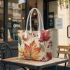 Autumn Maple Leaf Printed Tote Bag Fashion Casual Large Capacity Daily Shopping Handbag