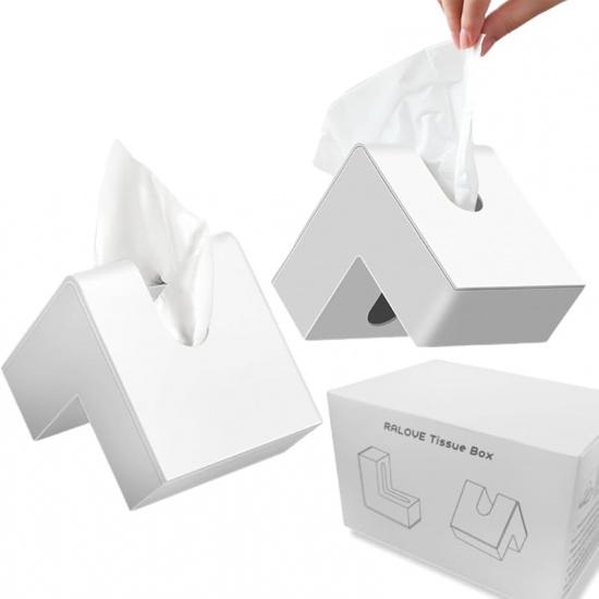 

Белый складной чехол для коробки с салфетками - Забавный двусторонний кубический держатель для коробки с салфетками для лица, диспенсер, декоративная коробка для ванной комнаты, туалетного столика, столешницы, спальни белый