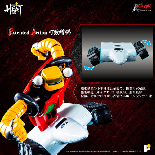 POSE+ METAL HEAT Series Shin Getter Robo Getter 3: The Last Day of the World Ver. Approx. 120mm Tall / 200mm Long Non-Scale Die-Cast Painted Movable F