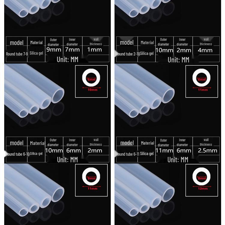 Transparent High-Temperature Odorless Silicone Tube for Air/Water Vacuum Pumps