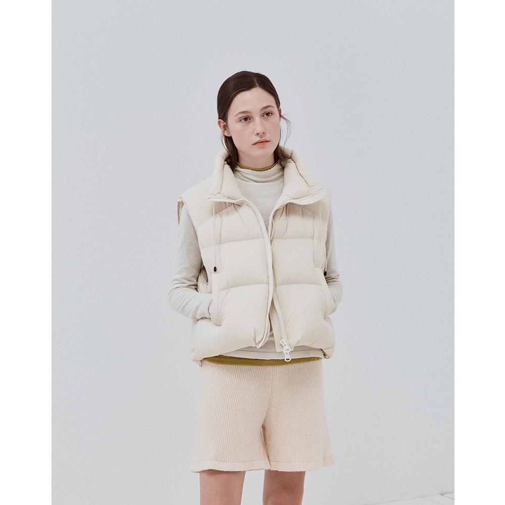

2024 Retro Women s Stand-Up Collar Down Vest - 90% White Duck Down One Size