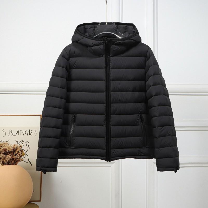 Womens Lightweight Hooded Down Jacket 95% White Duck Short Puffer Coat Fall Student Casual Wear