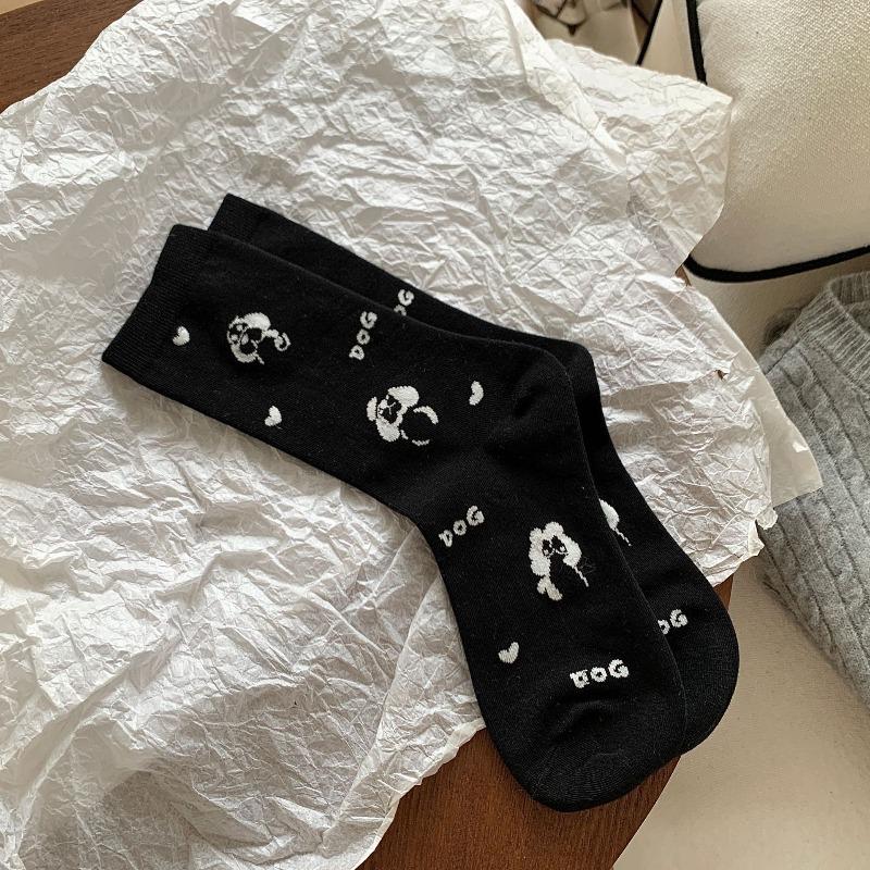 Ladies Autumn New Lovely Cartoon Tube Cotton Socks