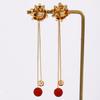 Charming Snowman Pearl Earrings: Elegant, Fashionable Beaded Tassel Studs for Women