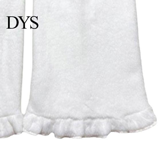 Girls Leg Warmers 1 Pair Women Pink Bow Plush Autumn Winter Japanese Style Sweet Ruffles Socks for Daily Wear