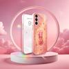 Pink Money Cat PhoneCase for Samsung Galaxy S26 S25 S24 S23 S22 FE Ultra Plus Built-in glass feel bare machine Women's style
