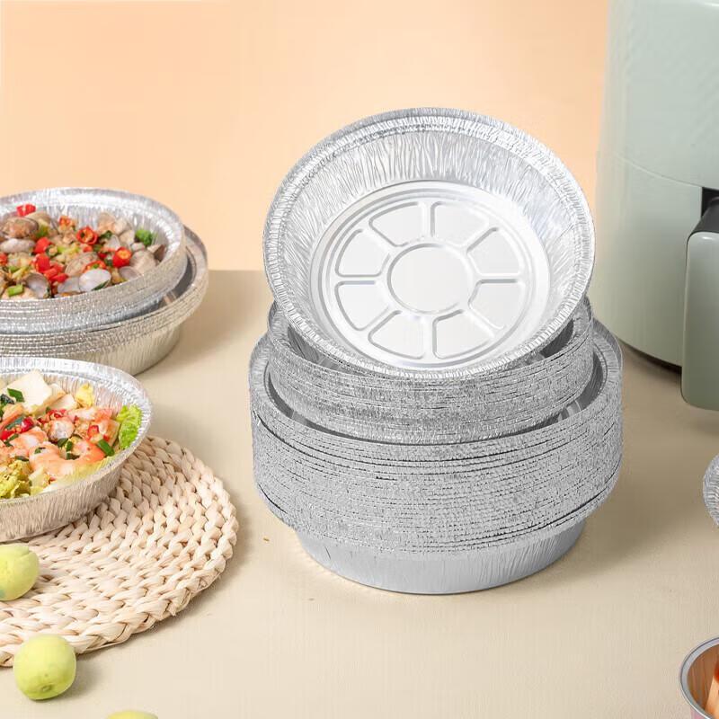 Runde Einweg-Back- und Heißluftfrittierschalen aus Aluminiumfolie