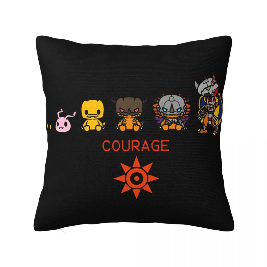 Trendy Seat Digital Monster Digimon Decor Pillowcase Stuff Pillow Cover Square Multi-Size