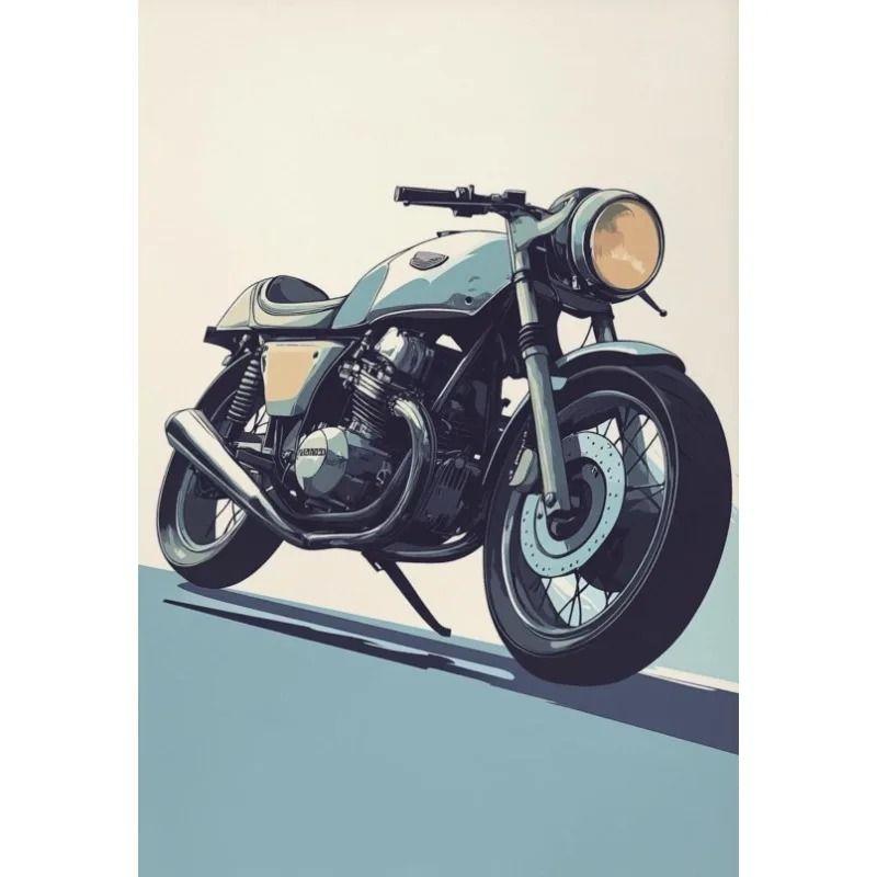 Minimalist Retro Motorcycle Metal Tin Sign Garage Home Biker Gift