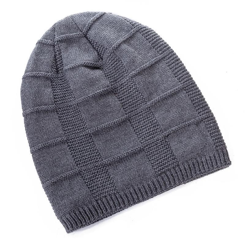 Hats New Winter For Stylish Men Women Slouchy Warm Ski Beanie Hat Plain Pattern Design Add Fur Lined Thick Knitted Hat Bonnet Cap