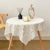 White Lace Tablecloth Flower Embroidered Home Dust-proof Cover  Party Valentine's Day