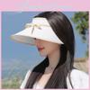 Summer Sun Protection Hat For Women With Large Brim And Butterfly Bow In Ice Silk Material For Casual Outings