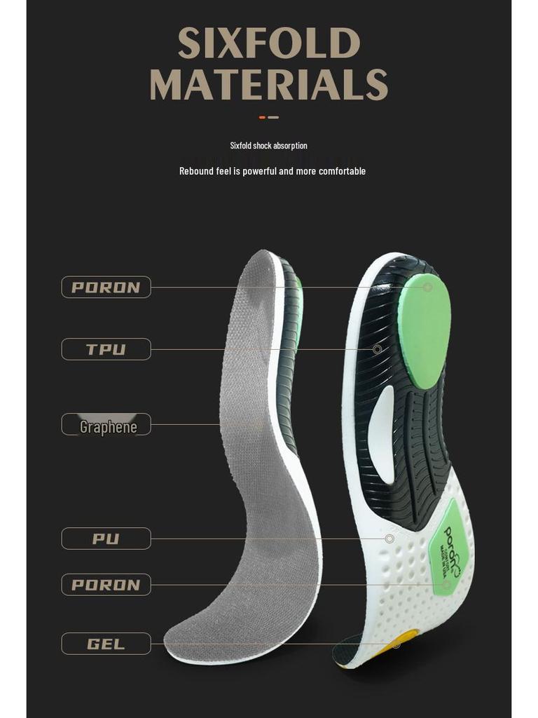 Graphene Shock-Absorbing Unisex Sports Insoles - Breathable, Soft, and Elastic for All Seasons