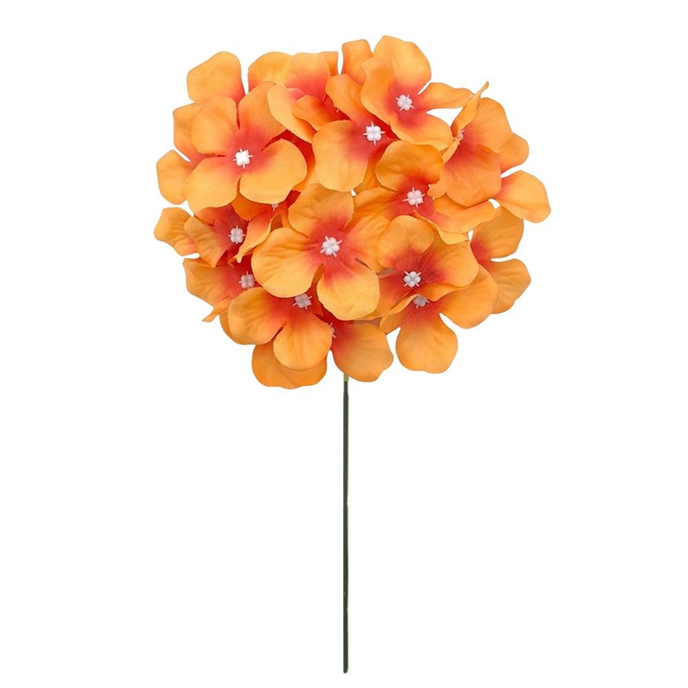 Dyed Edged Fake Flower Ball With Stem Simulation Flowers Artificial Flowers  Valentine's Day Gift