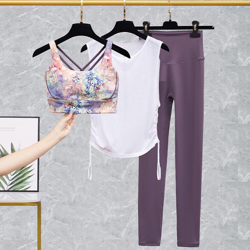 Lulu Women's Yoga Bra and High-Waist Fitness Pants Set - Spring/Summer Activewear