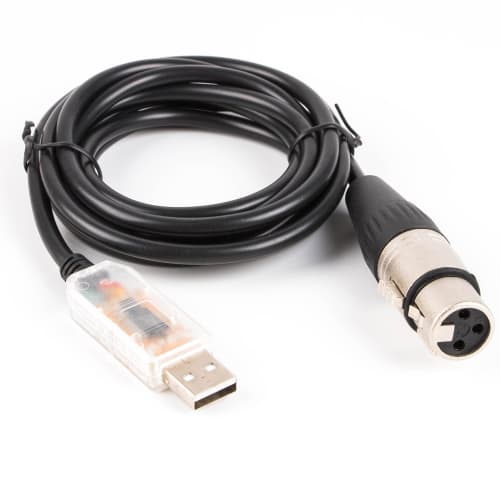 DMX Control Cable USB To RS485 Cable XLR DMX512 Cable for Stage Lighting Equipment, SGM DMXking DMX Control, Freestyler, Downloadtroller Cable (180CM)