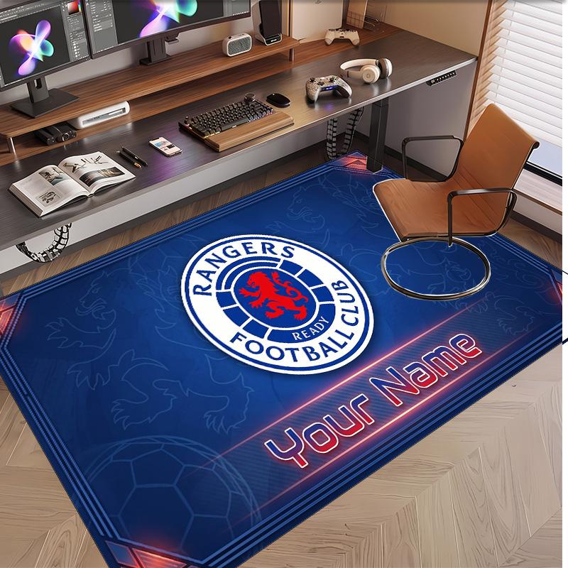 Personalized Crystal Velvet Carpet Rangers FC Pattern Non Slip Floor Rug
