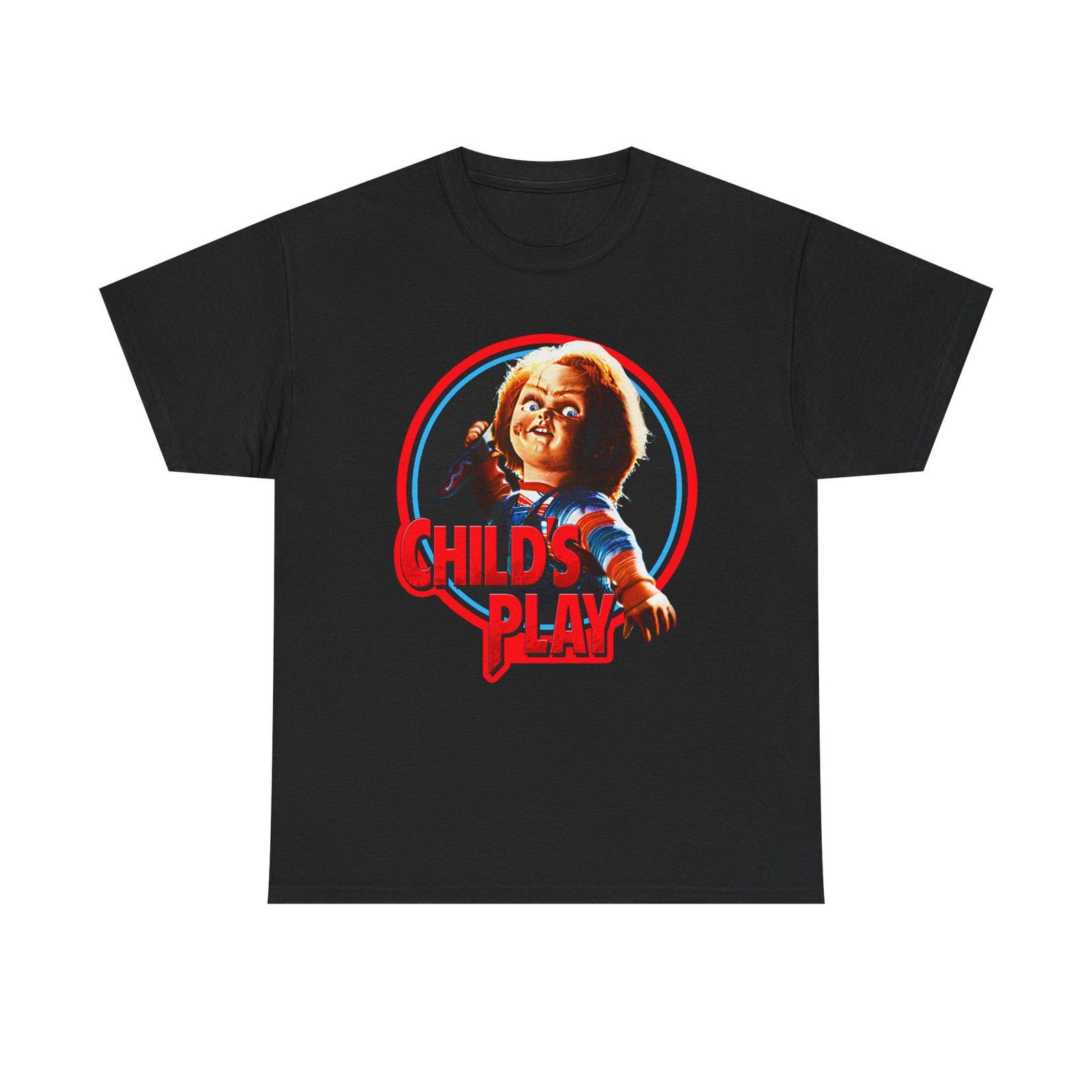 Child s Play Horror Movie T-Shirt, Chucky Thriller Graphic Tee L