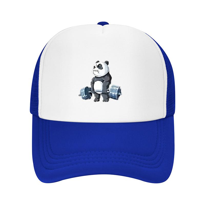Cartoon Panda Baseball Cap Print Baseball Cap Distressed Classic Flat Hat Soft Top Comfortable MoistureWicking Cap