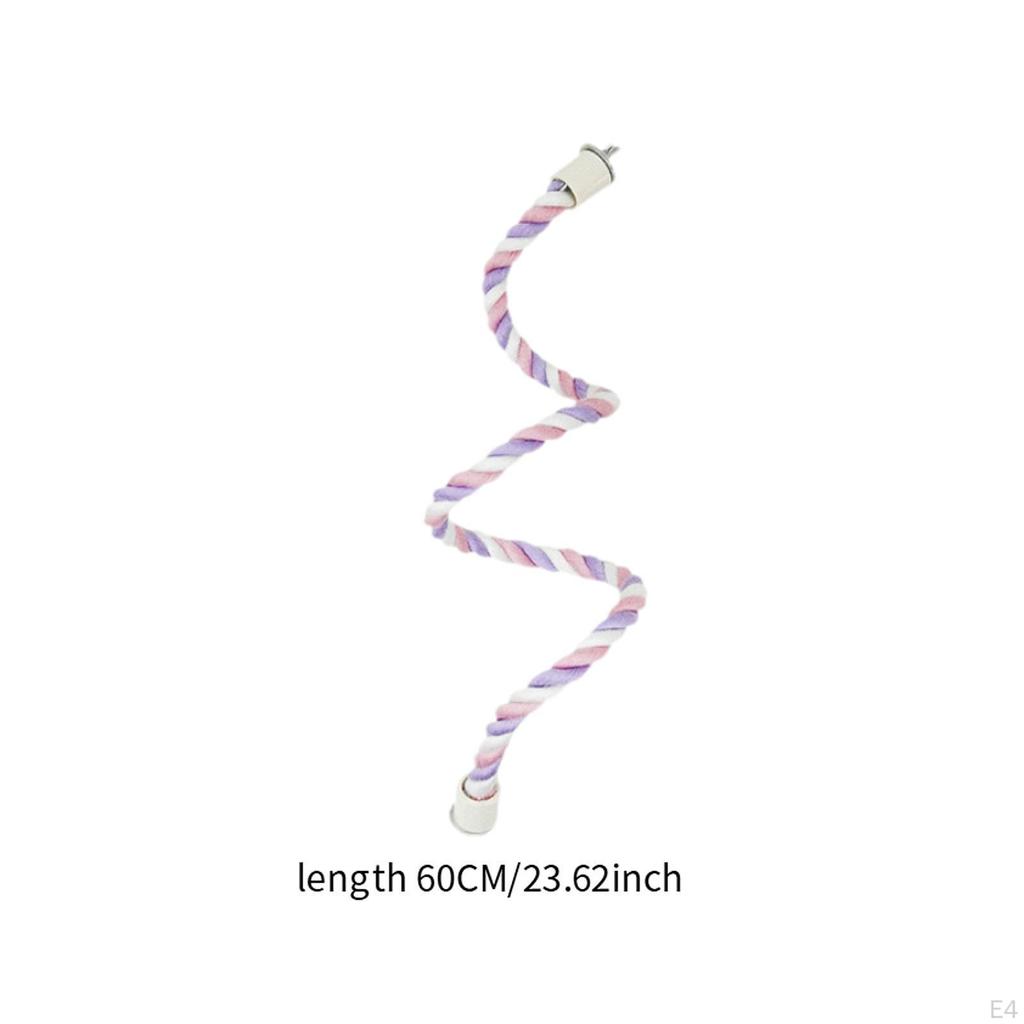 Adjustable Rope Perch for Bird Cages, Climbing Toy Parakeet and Parrot