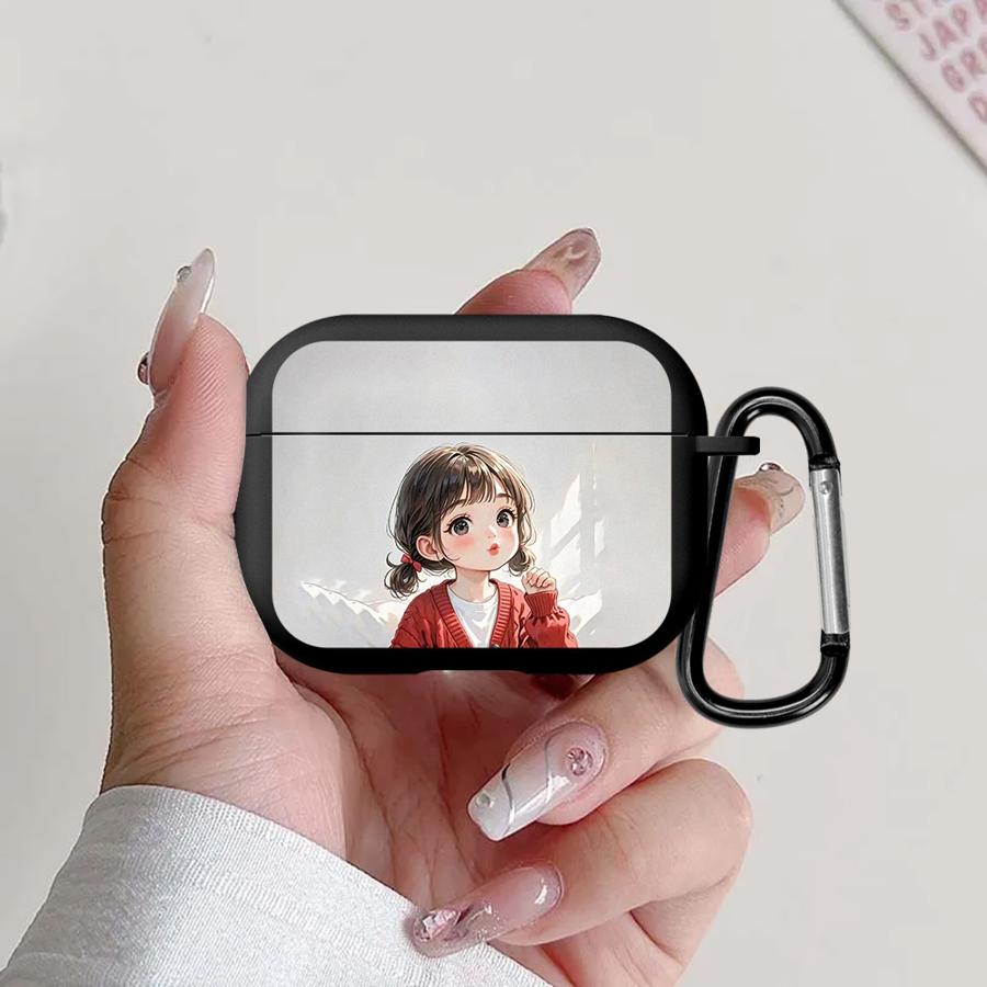 Girl In The Red Sweater Case For Airpods 2 Pro3 3 4 Pro2 1 Pro Earphone Cases Cover