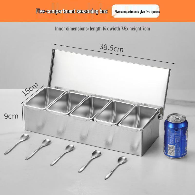 777 Stainless Steel Covered Seasoning and Storage Box