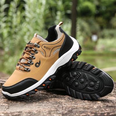 Fashion Casuals Men Shoes Summer Breathable Hiking Walking Sneakers Man Outdoor Ultralight Leather Slip-on Climbing Trekking Sneakers