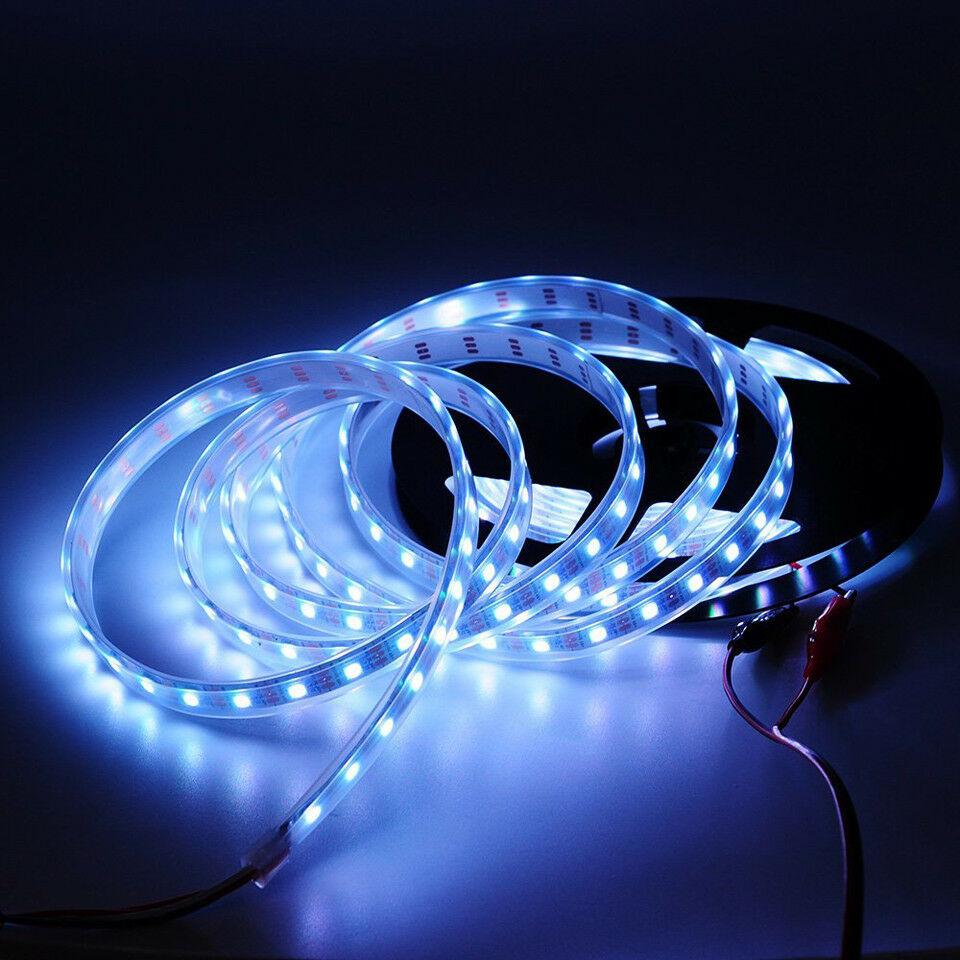 WS2812 5050 Waterproof RGB LED Strip 30/60/74/96 LED Individual Addressable 5V