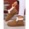 Women's snow boots, warm and cold-proof in winter, flat-bottomed lazy shoes, one pedal, casual women's cotton shoes, versatile women's shoes