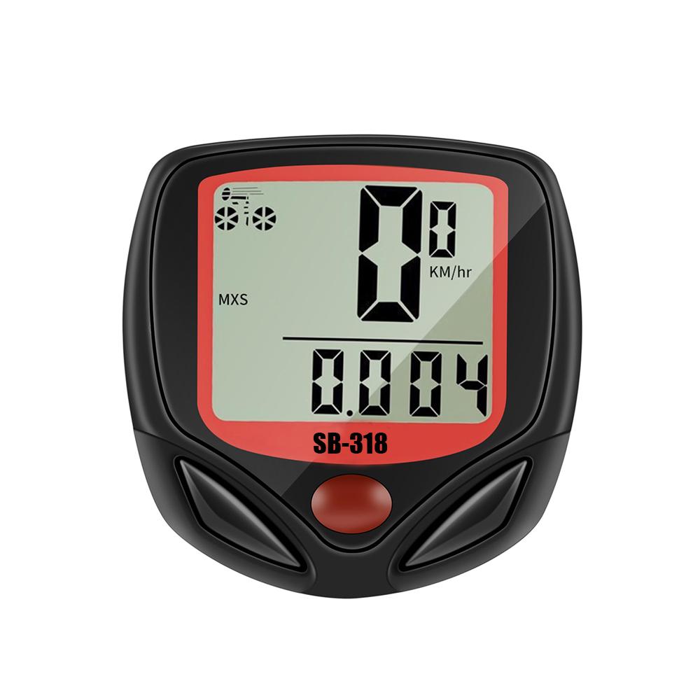 Bicycle Speedometer, Waterproof Wired Bike Computer with LCD Display, Cycle Odometer with Auto ON/OFF for Mountain, Road & Folding Bikes