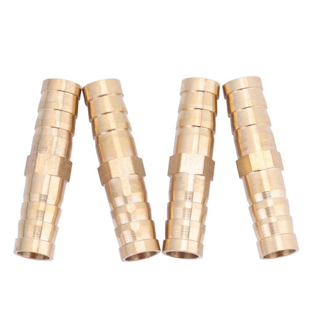 Brass Fitting Hose Barb Tail Reducer Reducing Plug Connector (6mm-8mm 4 pcs)