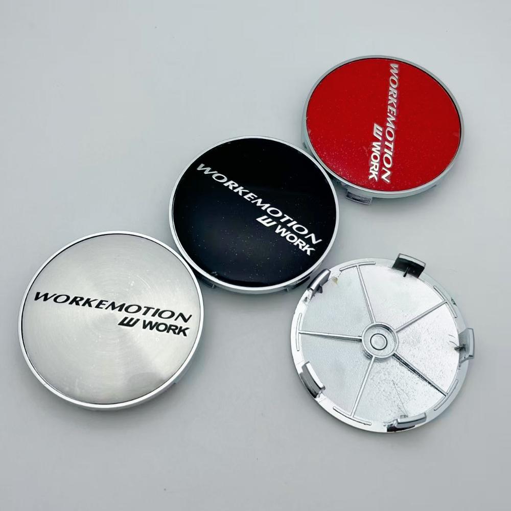 4pcs 68MM ( 63MM I.D ) W Work Emotion Emblem Logo Car Wheel Center Caps Wheels Hubcaps Auto Rims Dust Cover Car Accessories