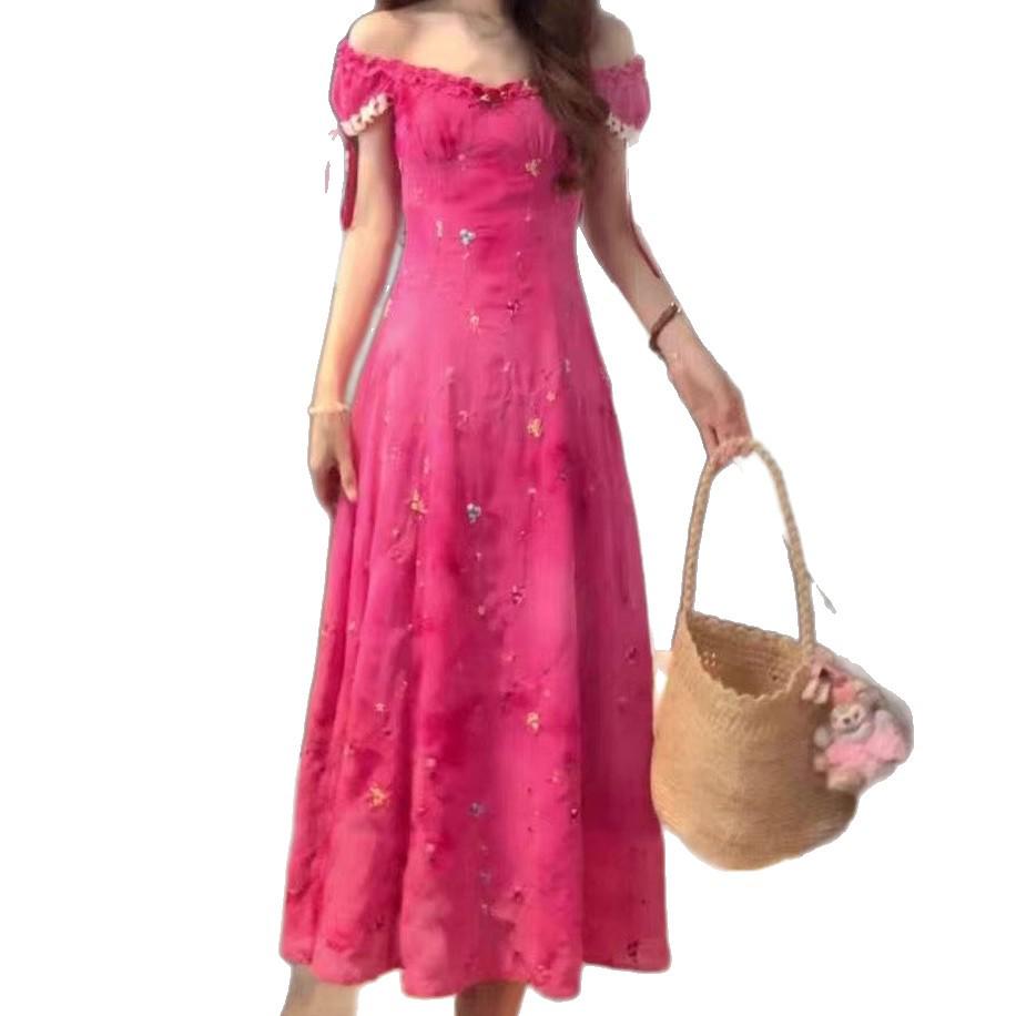 Women's Retro Print A-line Long Skirt - 2026 Summer Slim Fit