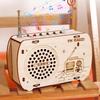 Kit Radio en Bois Bricolage Rétro FM Éducatif STEM Jouet de Construction Kit d'Expérience Scientifique Puzzle 3D Artisanat Cadeau d'Anniversaire Pour Enfants Adolescents