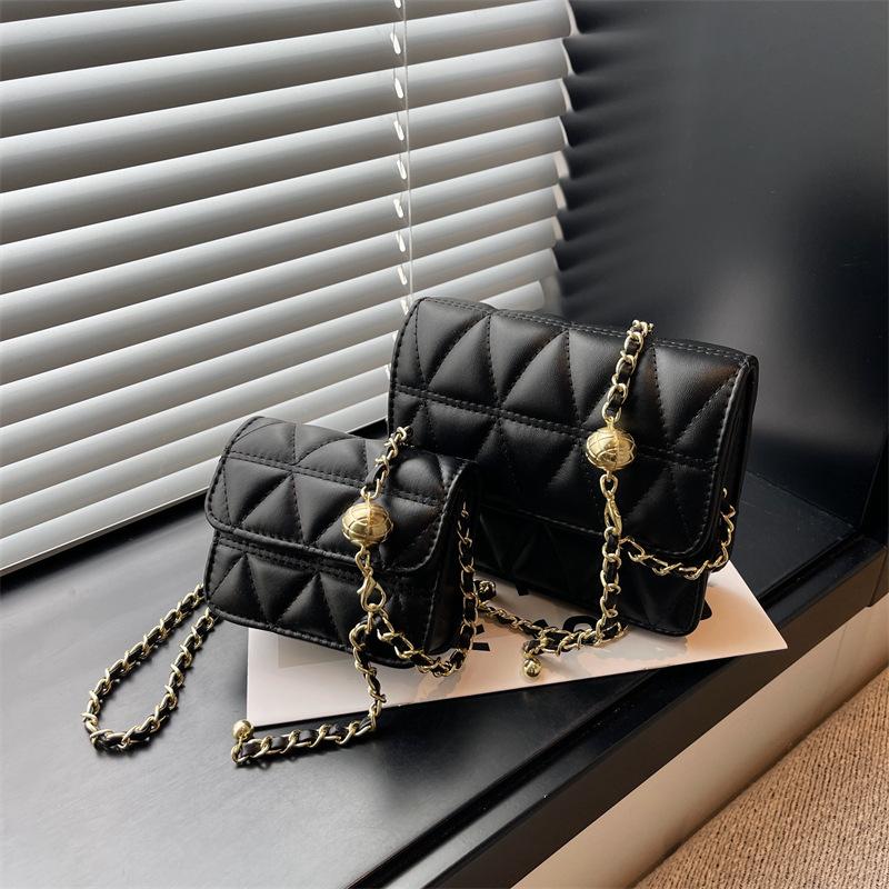 

Versatile Small Square Bag Women s New Fashion Shoulder Bag Messenger Bag Small чорний