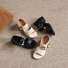 Krazing Pot Microfiber Fashion Thick Med Heels Peep Toe Shoes Metal Buckle Summer Size 43 Size 42 Platform Women Sandals