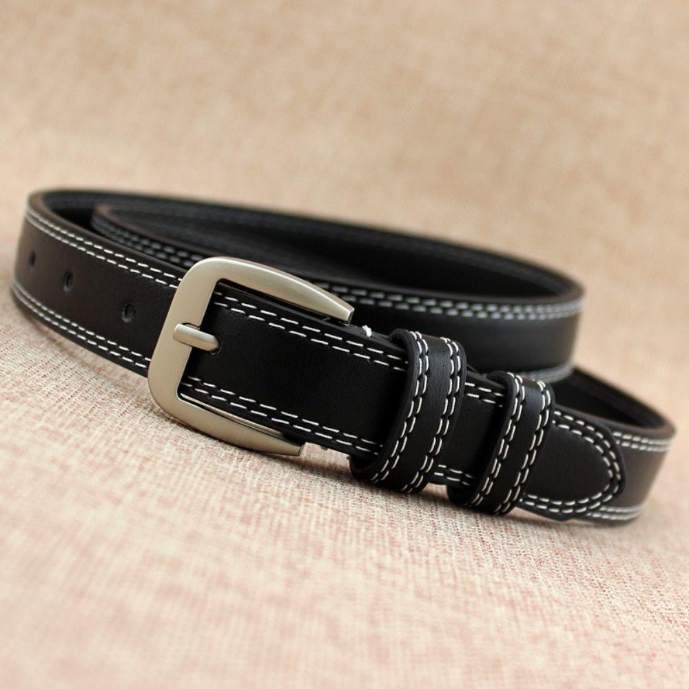 Trouser Decoration Leather Belt Korean Style Pin Buckle Belt Fashion Women's Belt  Daily