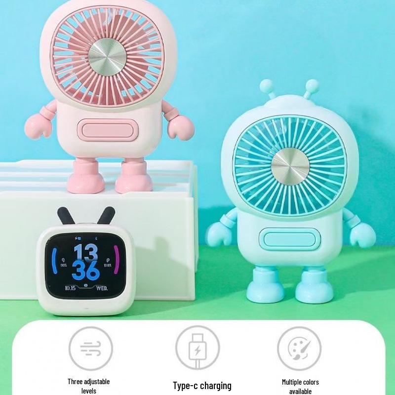 

Mini Cartoon Neck-Hanging Portable Rechargeable Fan for Kids 93*53*36 mm