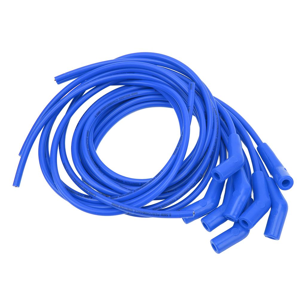 45 Degrees  135 Degrees  Sparking Plug Ignition Wire Set with Dustproof Cover High Performance 8.5mm Diameter