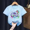 Kids Cotton T-Shirts Cartoon Anime Cat Print Tops for Girls Boys Aphmau Outfits Womens T-Shirts Fashionable Children's Clothing