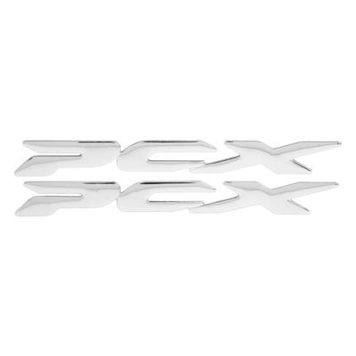 Pair Motorcycle Sticker 3D Flexible Plastics Side of Logo Decal Part for Honda Pcx 150 125 2017‑2019Silver