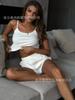 Pajamas women's loungewear suspenders shorts set sexy loungewear can be worn outside