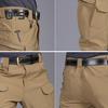 Men Tactical Training Pants Cotton Linen Blend Multiple Pocket Urban Commuter Cargo Trousers Slim Fit Joggers for Work Exercise Outdoor Fishing
