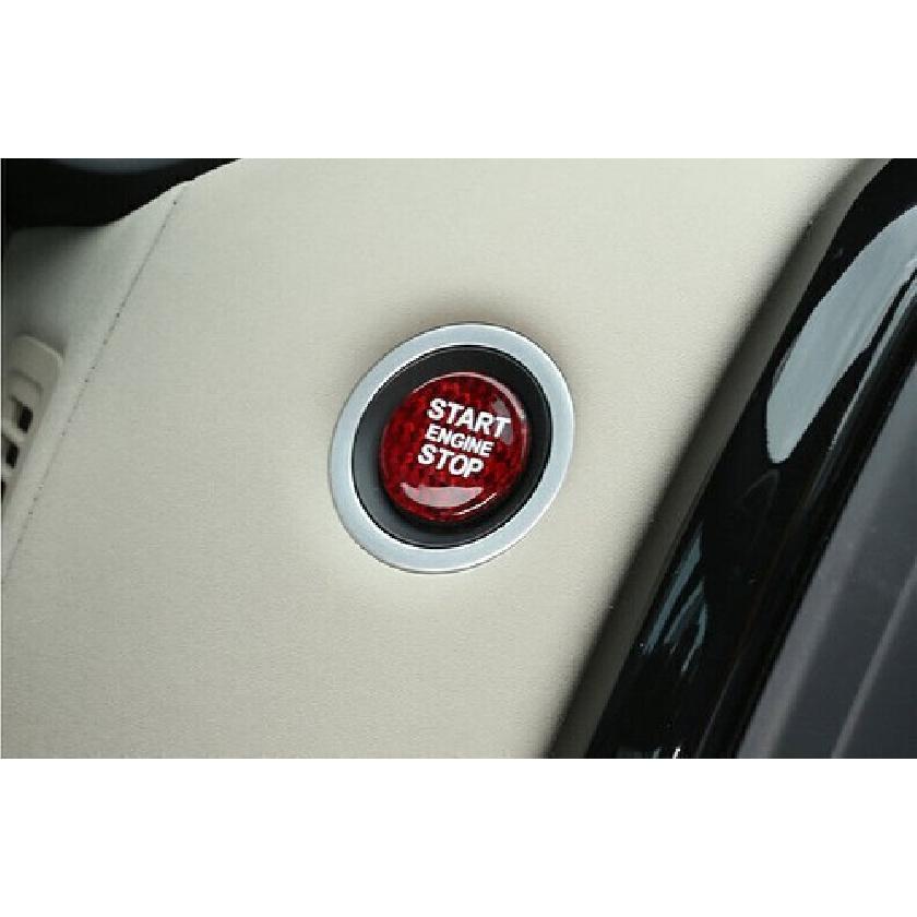Carbon Fiber Red One-Button Start Switch Cover Trim Fit For Land Rover 10-