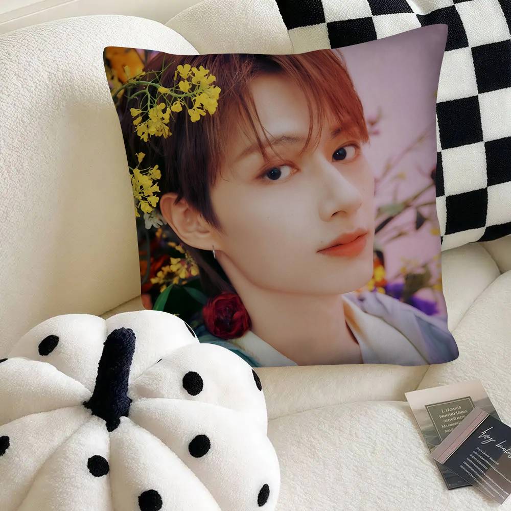 Junhui Wen Kpop Pillow Case Square Pillow Bedroom Sofa Leisure Comfort Cushion Car Home Decoration