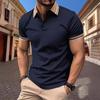 Men's Summer Casual Sports Solid Color Short Sleeved Polo Shirt