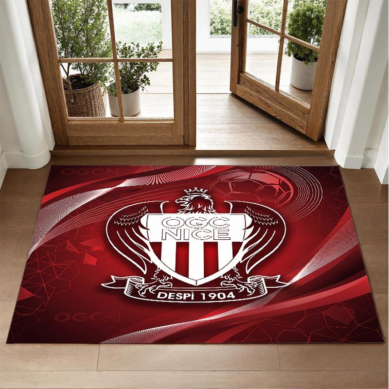 OGC Nice FC Design Crystal Velvet Rug Soft Decorative Mat for Bedroom Entrance